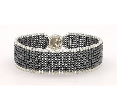 Brazalete Telar Plata Delgado Liso Acerino